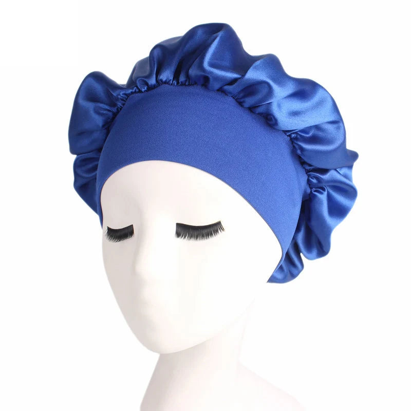 Bonnet satin ajustable pour cheveux — Velyne Nuit