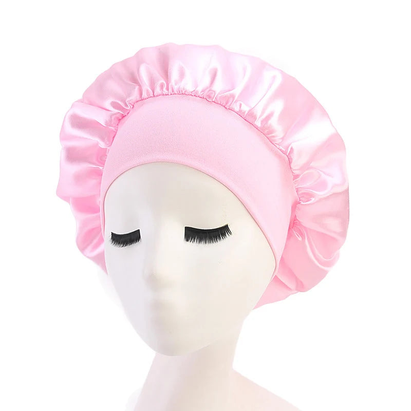 Bonnet satin ajustable pour cheveux — Velyne Nuit