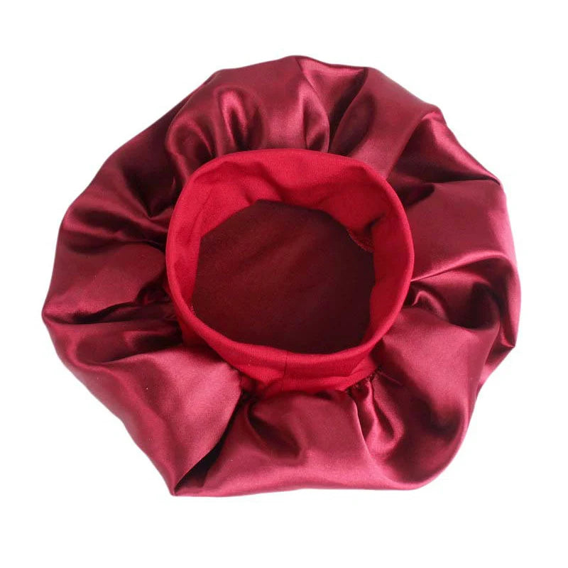 Bonnet satin ajustable pour cheveux — Velyne Nuit