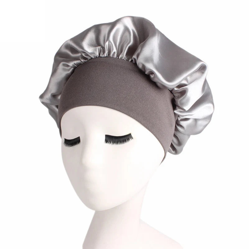 Bonnet satin ajustable pour cheveux — Velyne Nuit