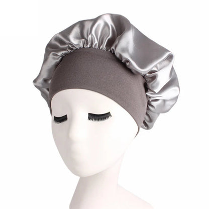 Bonnet satin ajustable pour cheveux — Velyne Nuit