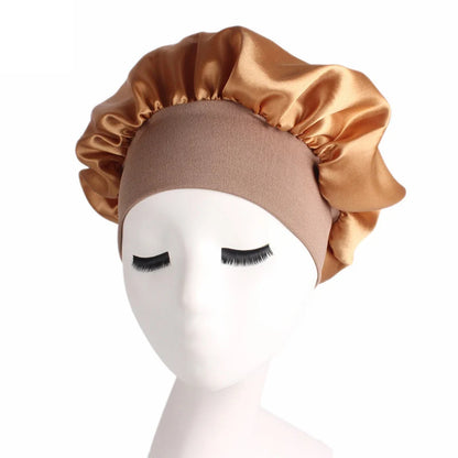 Bonnet satin ajustable pour cheveux — Velyne Nuit