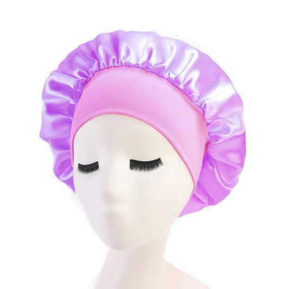 Bonnet satin ajustable pour cheveux — Velyne Nuit