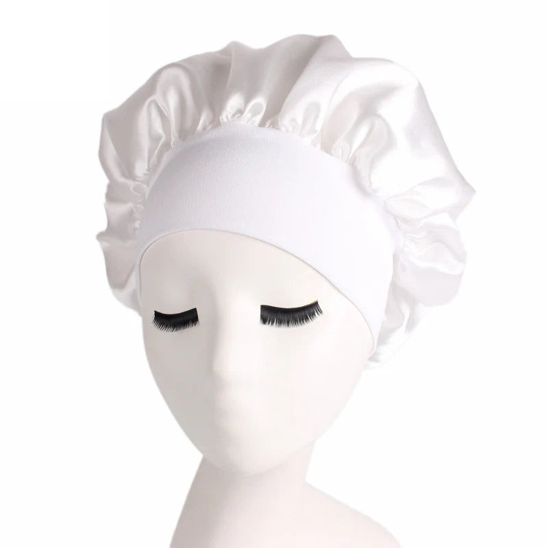 Bonnet satin ajustable pour cheveux — Velyne Nuit