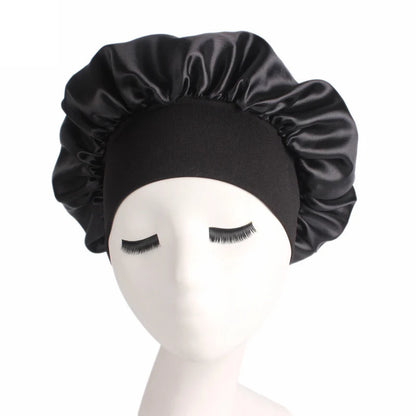 Bonnet satin ajustable pour cheveux — Velyne Nuit