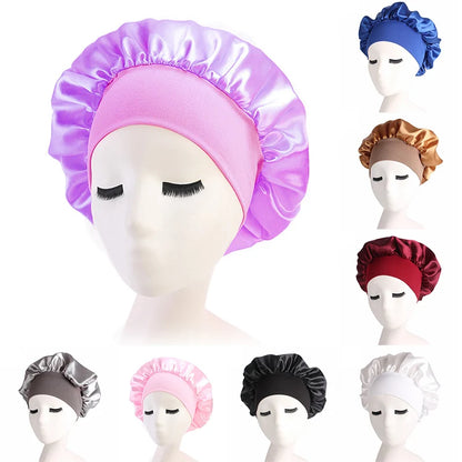 Bonnet satin ajustable pour cheveux — Velyne Nuit