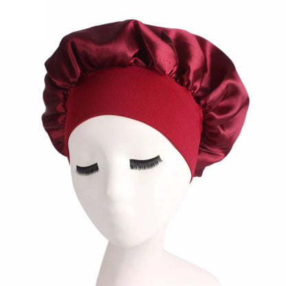 Bonnet satin ajustable pour cheveux — Velyne Nuit